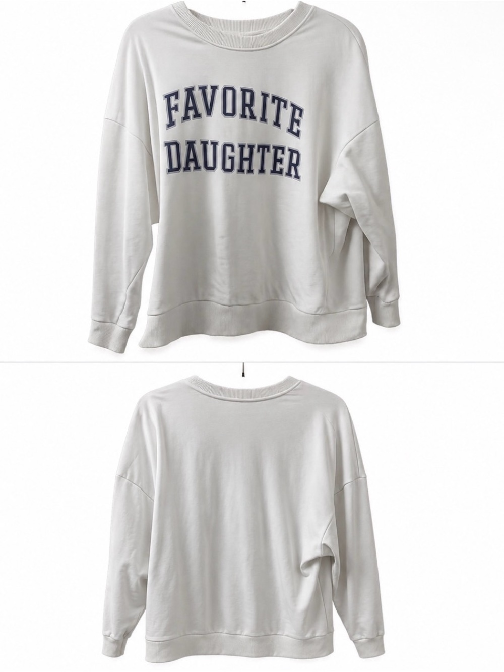 Favorite Daughter White Crewneck Sweatshirt